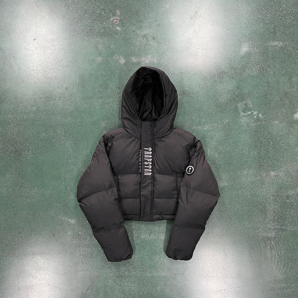 Trapstar Women's Decoded Hooded Puffer 2.0 Jacket - Black Ironleague