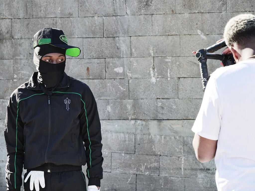 Trapstar Irongate T Shellsuit - Black/Green Ironleague