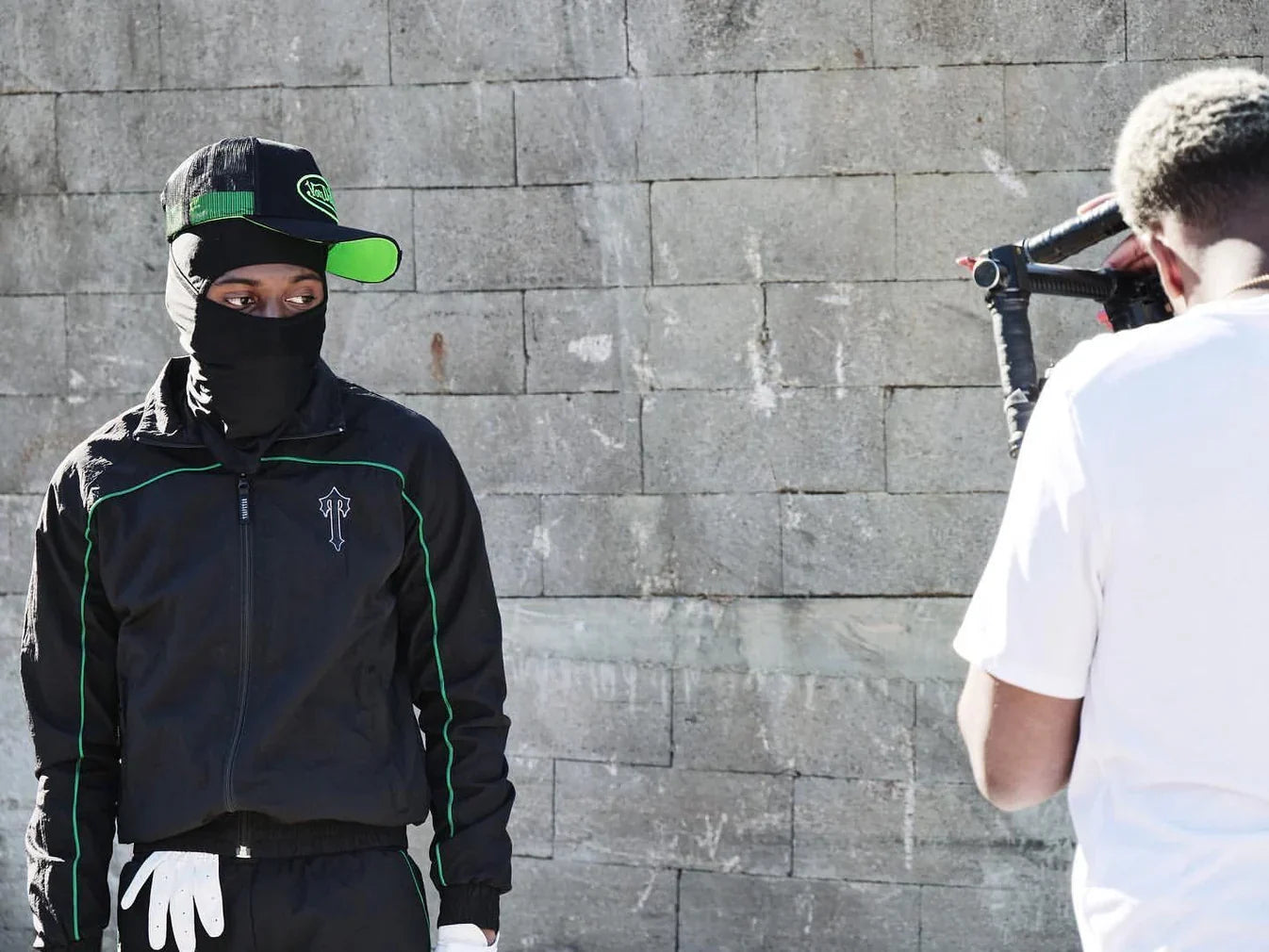 Trapstar Irongate T Shellsuit - Black/Green Ironleague