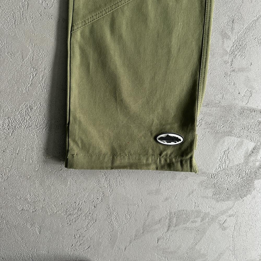 Corteiz Slant Pocket Pants - Military Green Ironleague