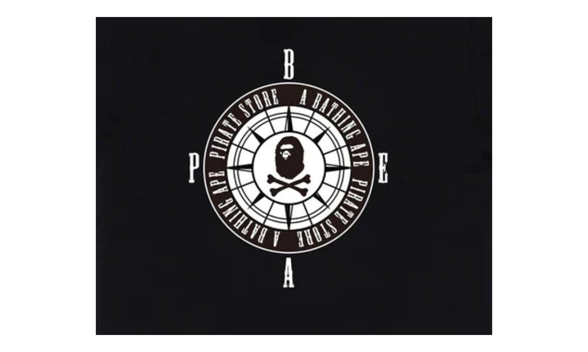BAPE Pirate Store Compass Tee Black 4J20110007 BLACK