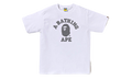 BAPE Reflective On College SS Tee White 0ZXTEM00710XQ WHX