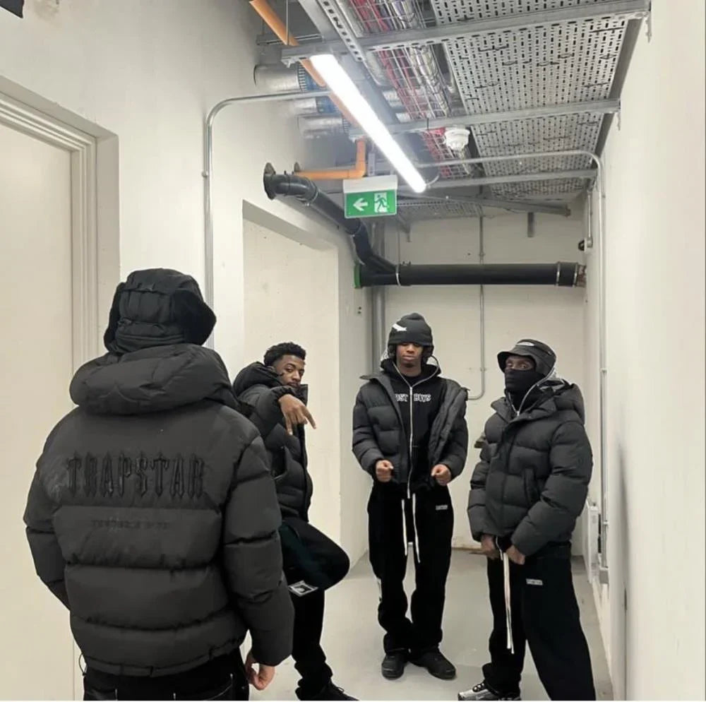 Trapstar Decoded 2.0 Hooded Puffer - Black/Black Ironleague