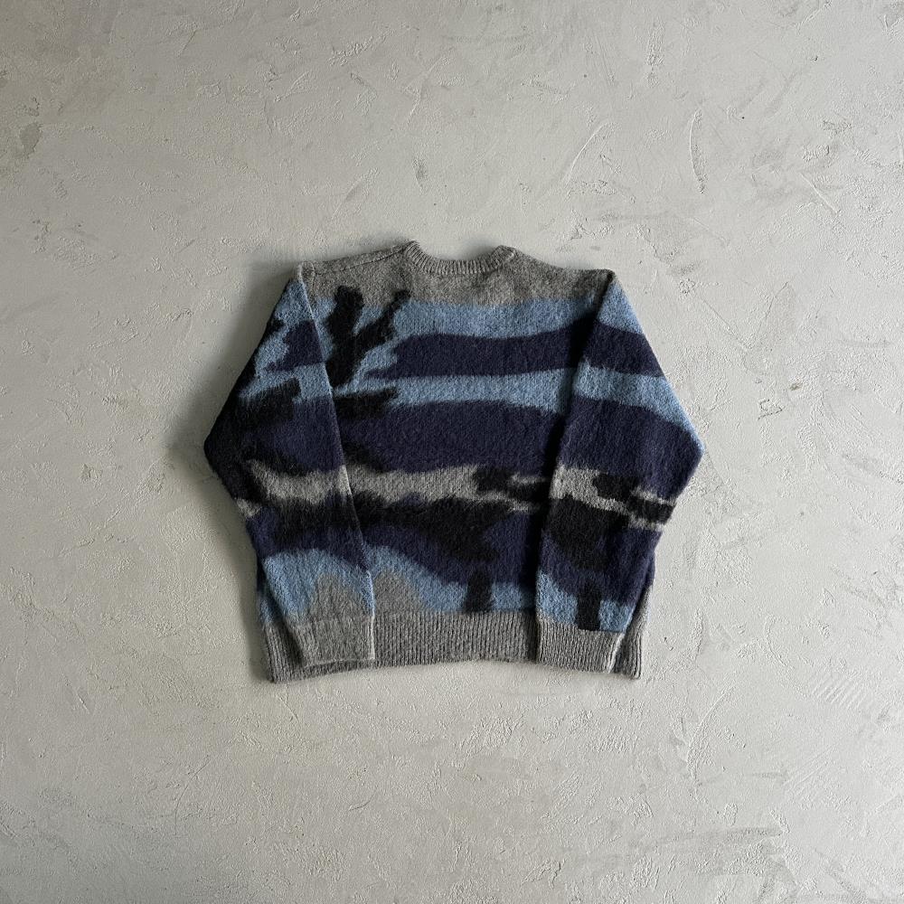 Corteiz More Hair Knit Sweater - Deep Ocean Camo Ironleague