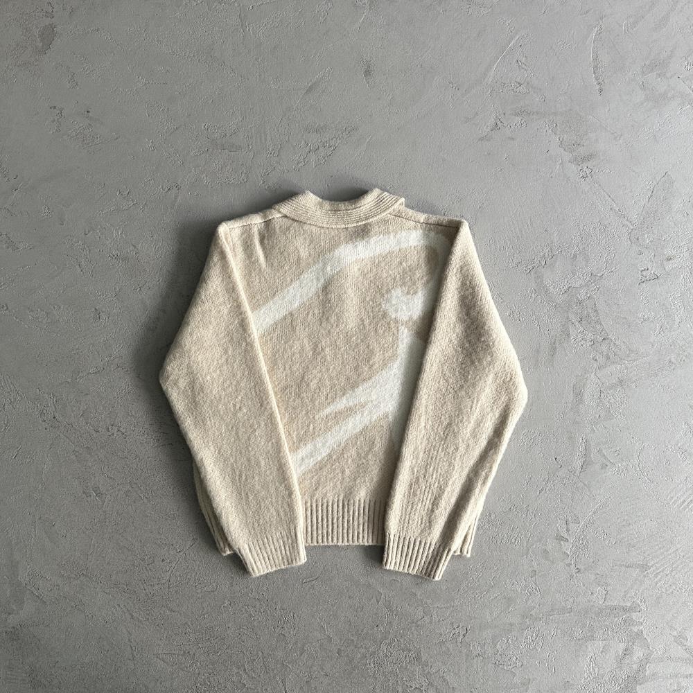 Corteiz More Hair Fuzzy Collar Sweater - Cream Ironleague