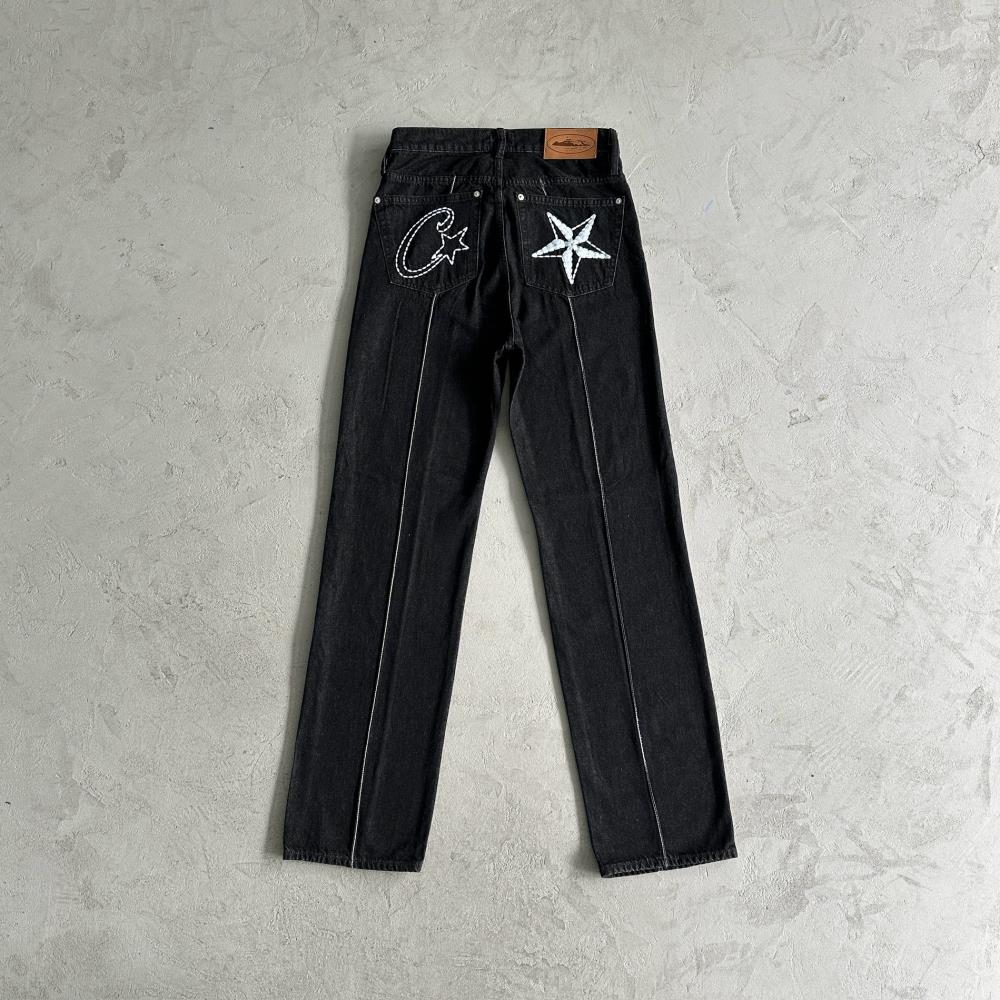 Corteiz Denim Jeans - Black Ironleague
