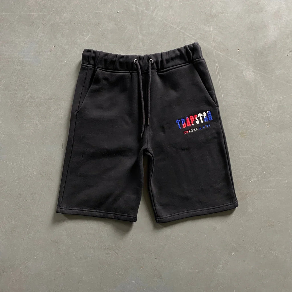 Trapstar Revolution Chenille Decoded Short Set - Black/White Ironleague