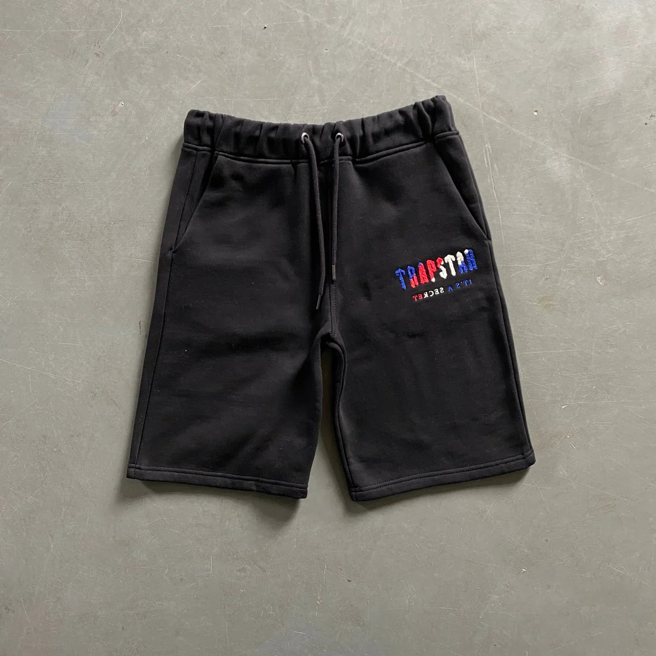 Trapstar Revolution Chenille Decoded Short Set - Black/White Ironleague