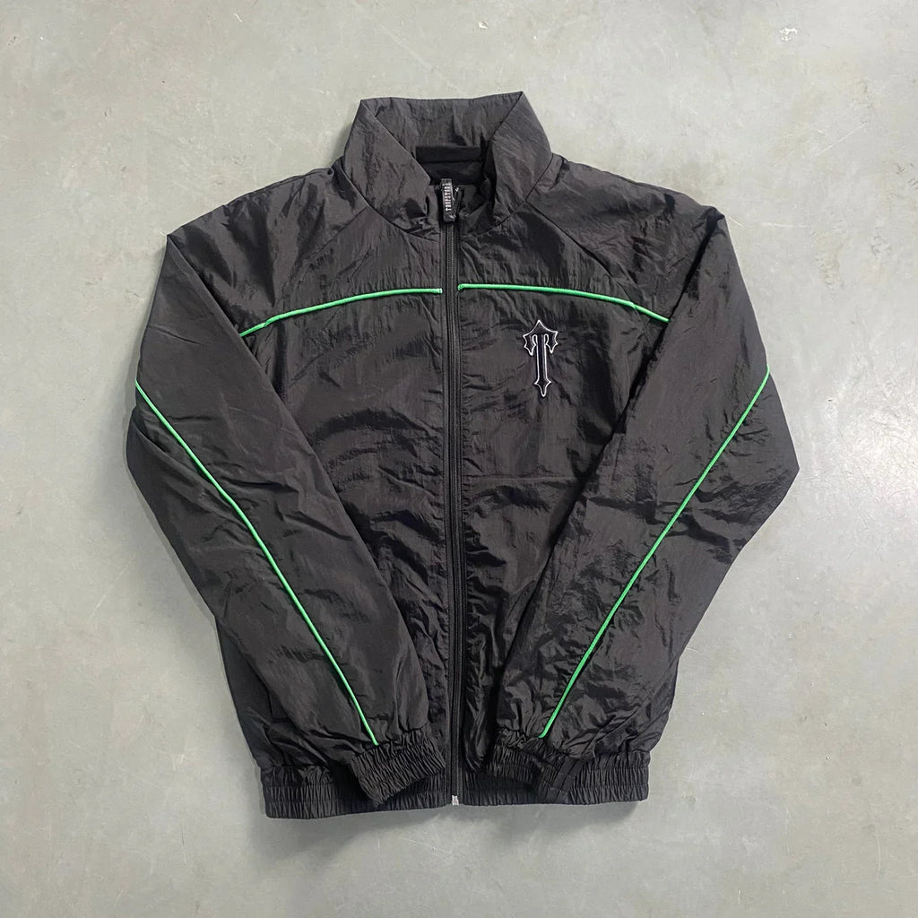 Trapstar Irongate T Shellsuit - Black/Green Ironleague