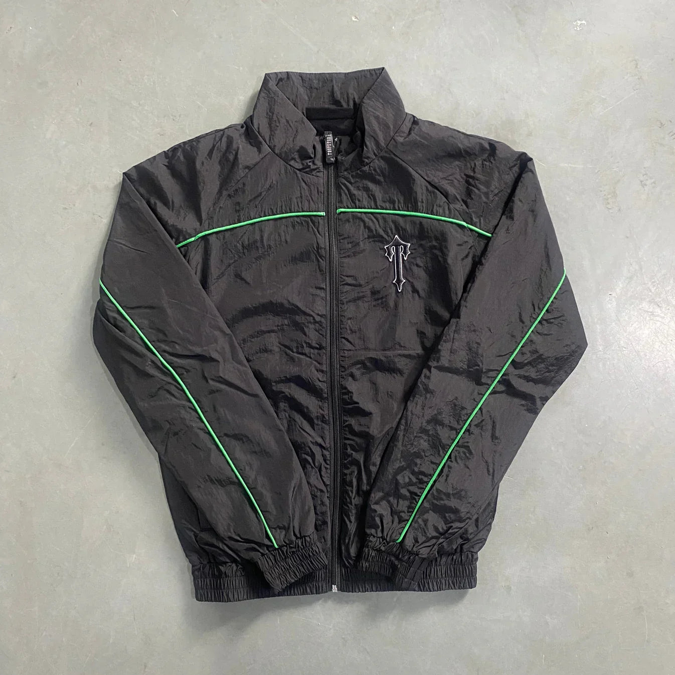 Trapstar Irongate T Shellsuit - Black/Green Ironleague