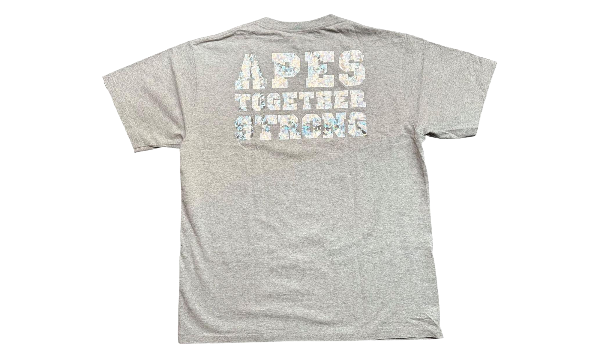 BAPE Honeycomb Camo College ATS Tee Grey 1J30 110 043 GREY