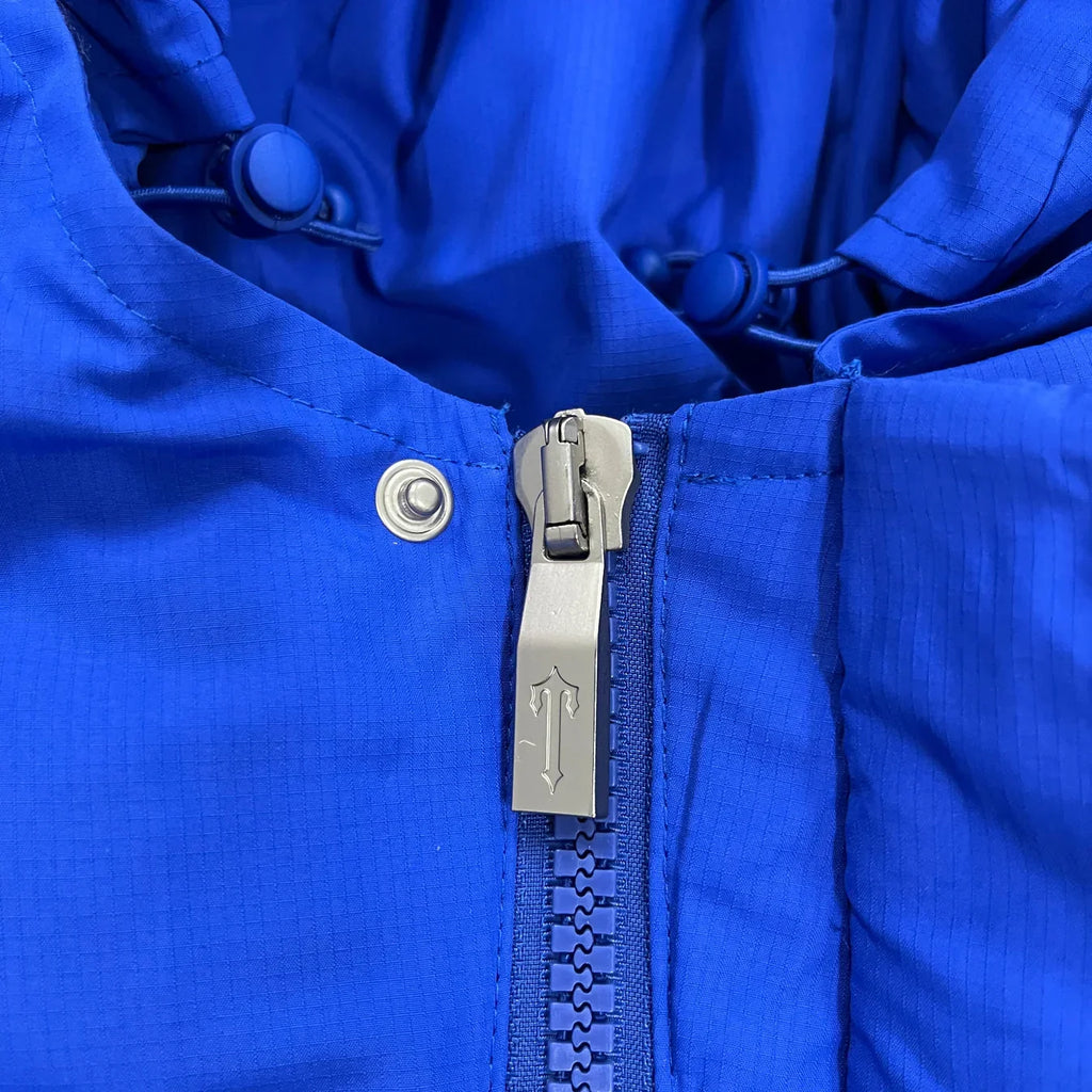 Trapstar Decoded 2022 Hooded Puffer Jacket - Blue Ironleague