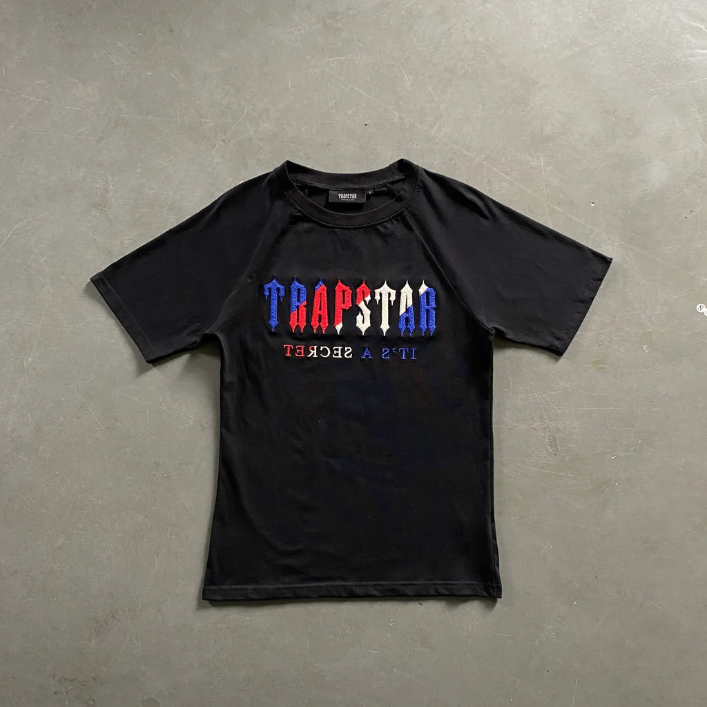 Trapstar Revolution Chenille Decoded Short Set - Black/White Ironleague