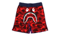 BAPE Crazy Camo Shark Sweat Shorts Red 1I20 153 003 RED