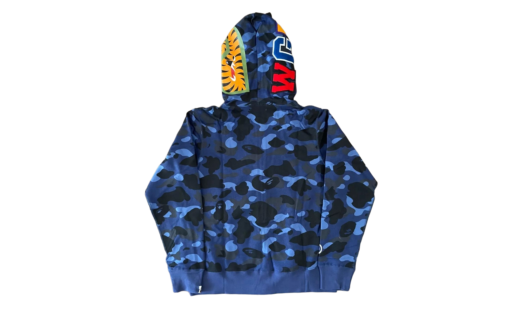 BAPE Color Camo Shark Full Zip Hoodie Navy Blue BCCSFZUHSB