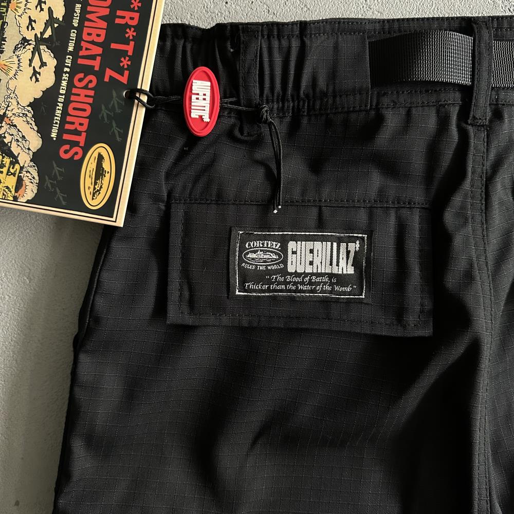 Corteiz Cargo Shorts - Black Ironleague