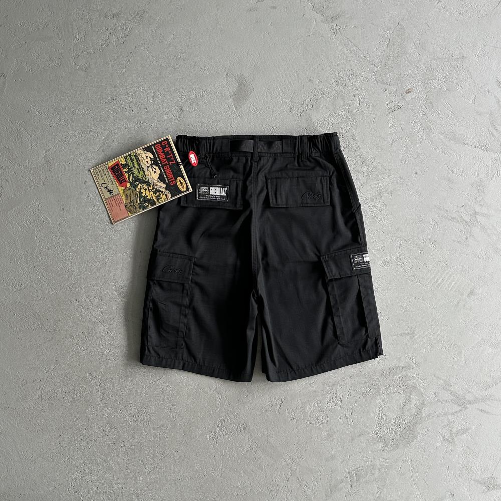 Corteiz Cargo Shorts - Black Ironleague