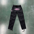 Corteiz Island Cargo Pants - Black/Pink Ironleague