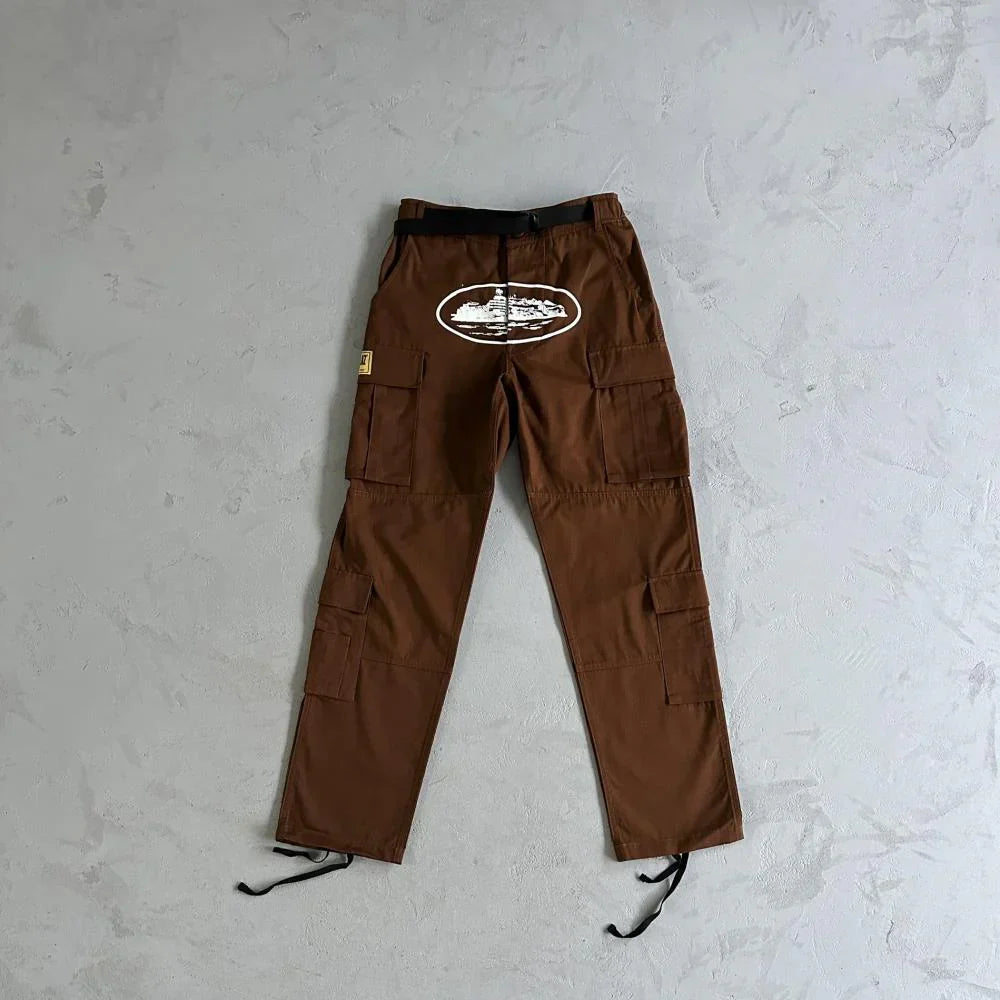 Corteiz Island Cargo Pants - Brown Ironleague