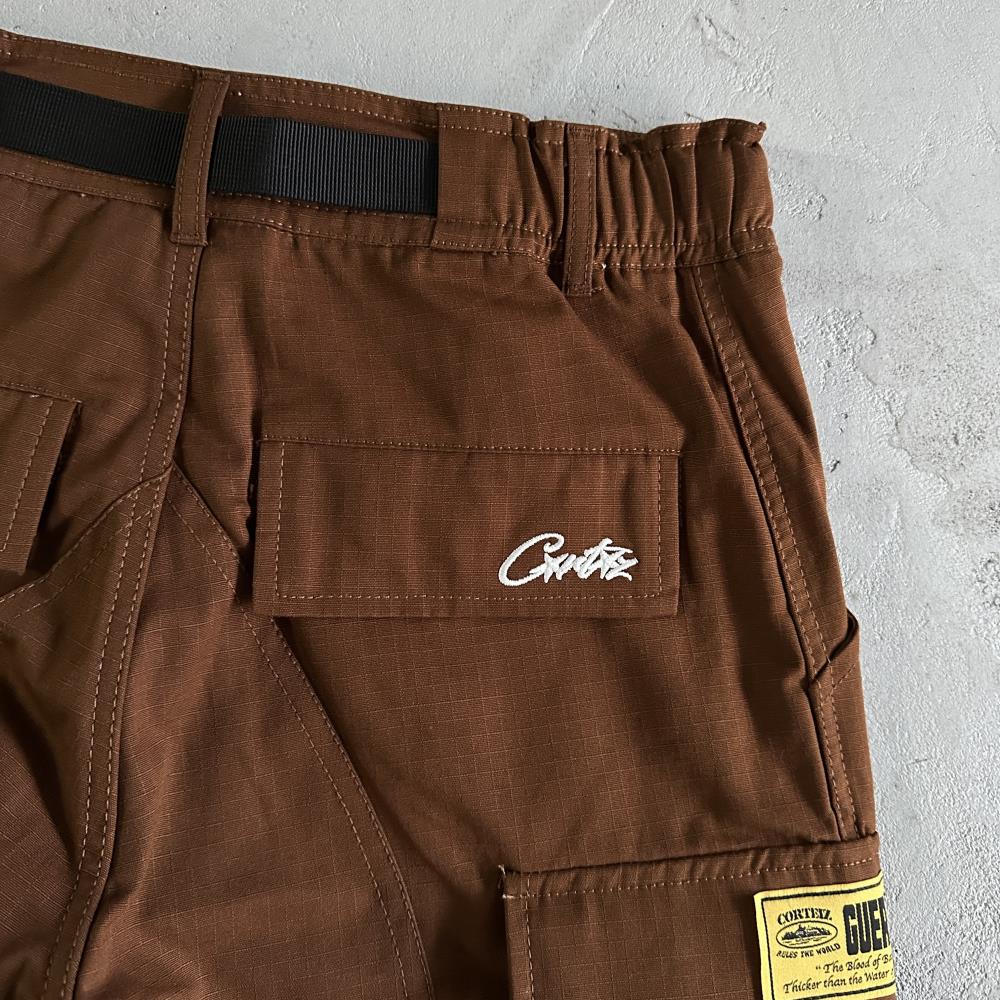 Corteiz Island Cargo Pants - Brown Ironleague