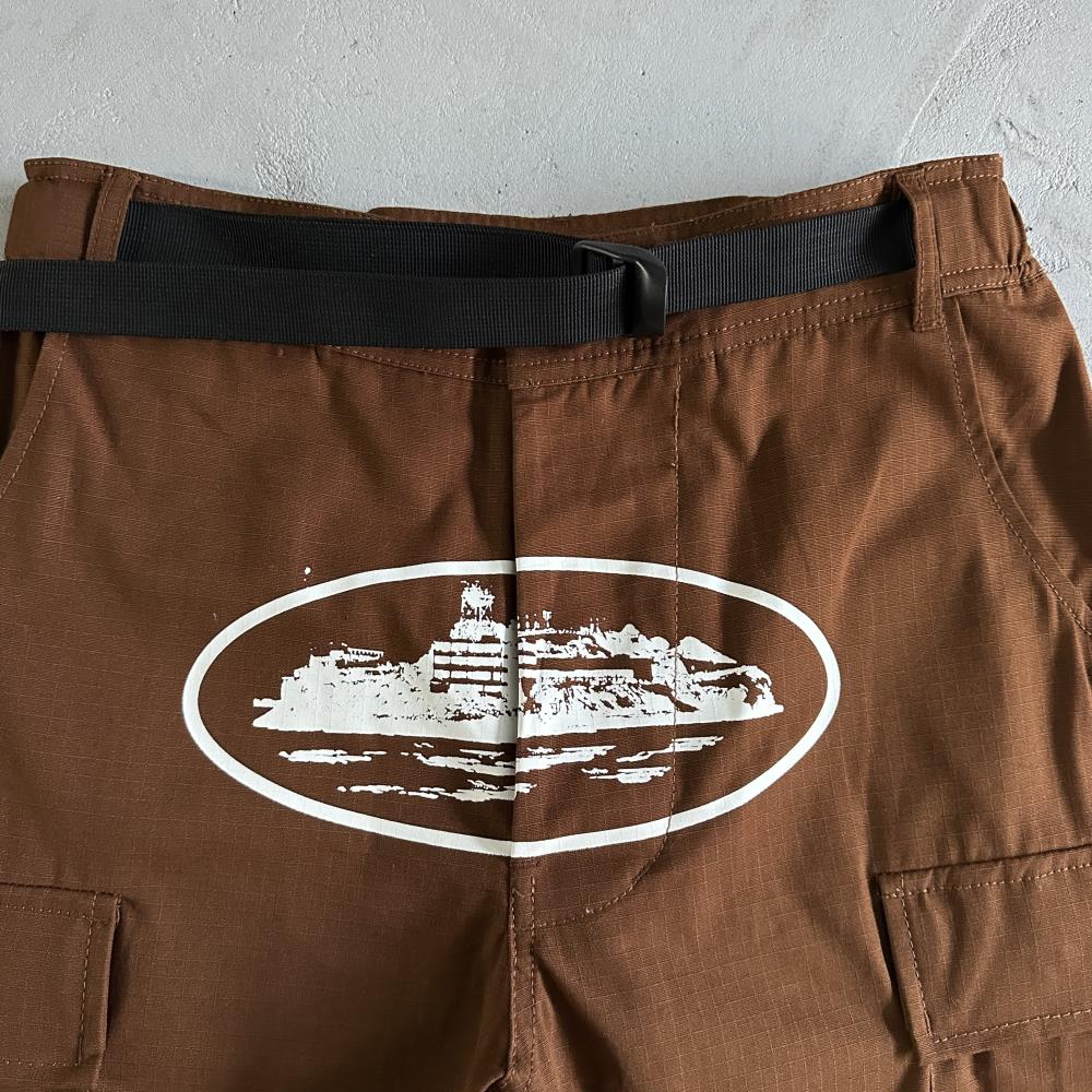 Corteiz Island Cargo Pants - Brown Ironleague