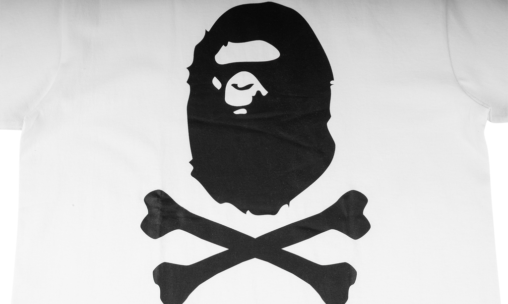BAPE Bape Ape Crossbone Tee White 4L20 110 008