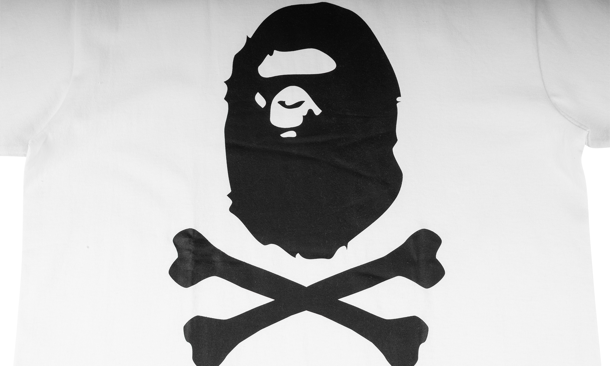 BAPE Bape Ape Crossbone Tee White 4L20 110 008