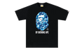 BAPE ABC Camo By Bathing Ape Tee Black / Blue 1J30 110 006 BLACK BLUE