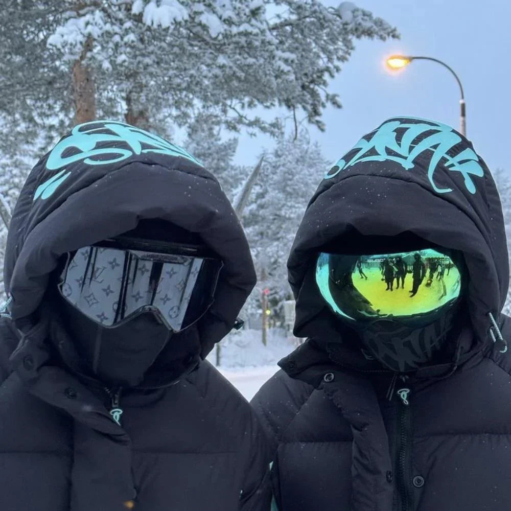 Syna Puffer Coat - Black/Blue Ironleague
