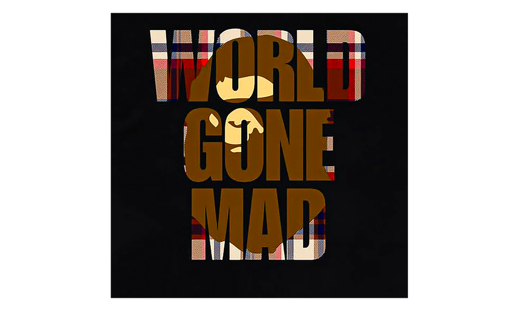 BAPE Check WGM Ape Head Overlap Tee Black 1J30 110 053 BLK