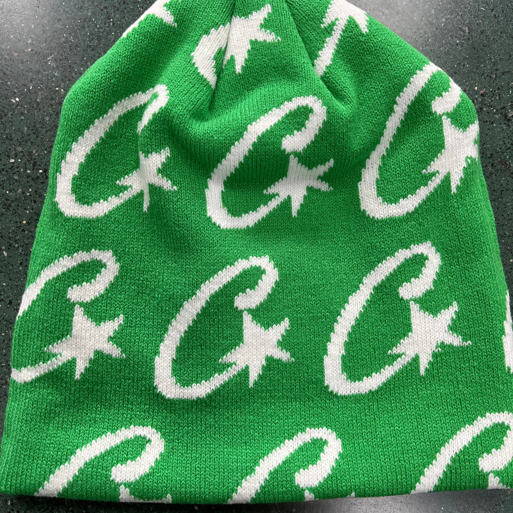 Corteiz C-Starz Monogram Beanie - Green Ironleague