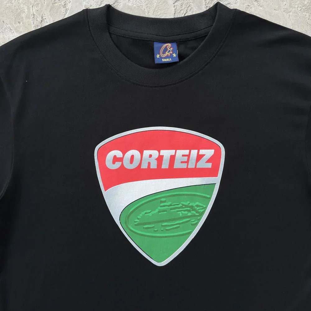Corteiz Shield T-Shirt - Black/White Ironleague