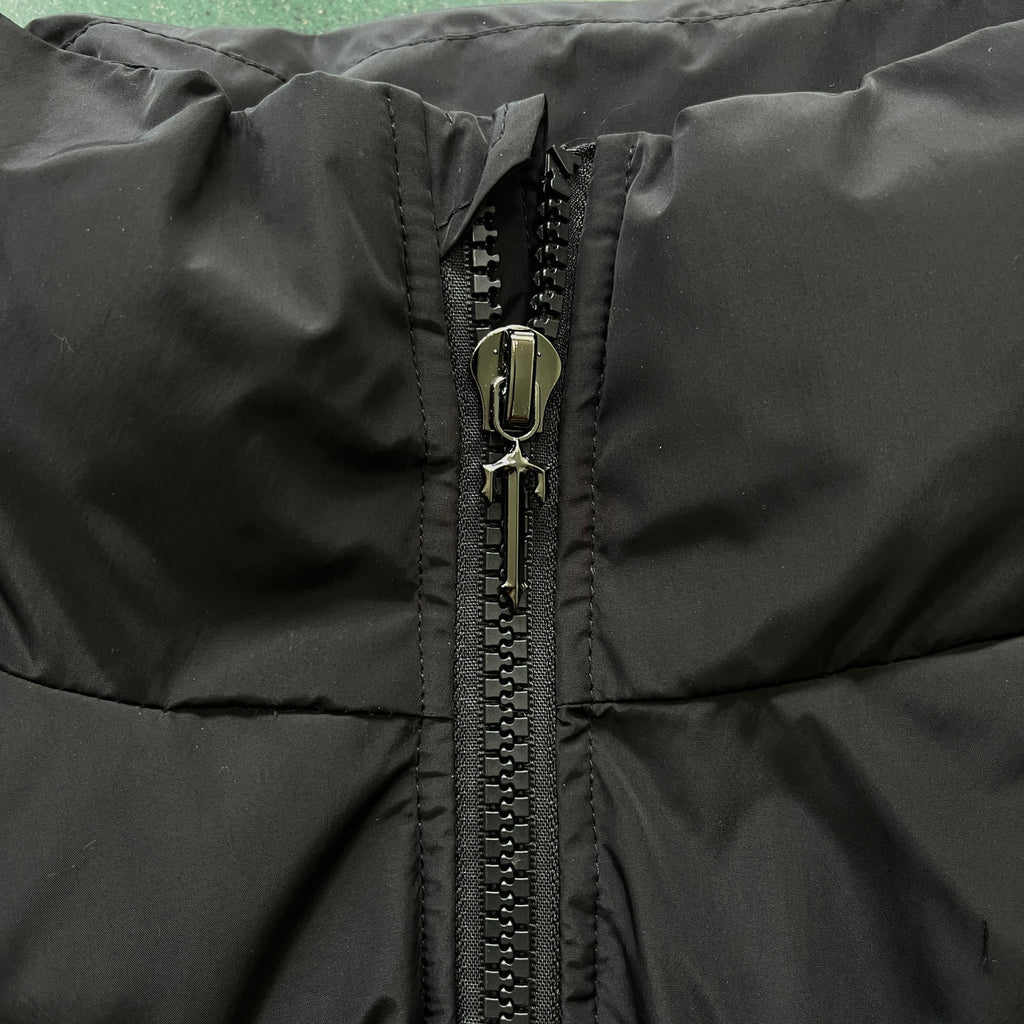Trapstar Detachable Hooded Puffer Jacket - Black/Red Ironleague