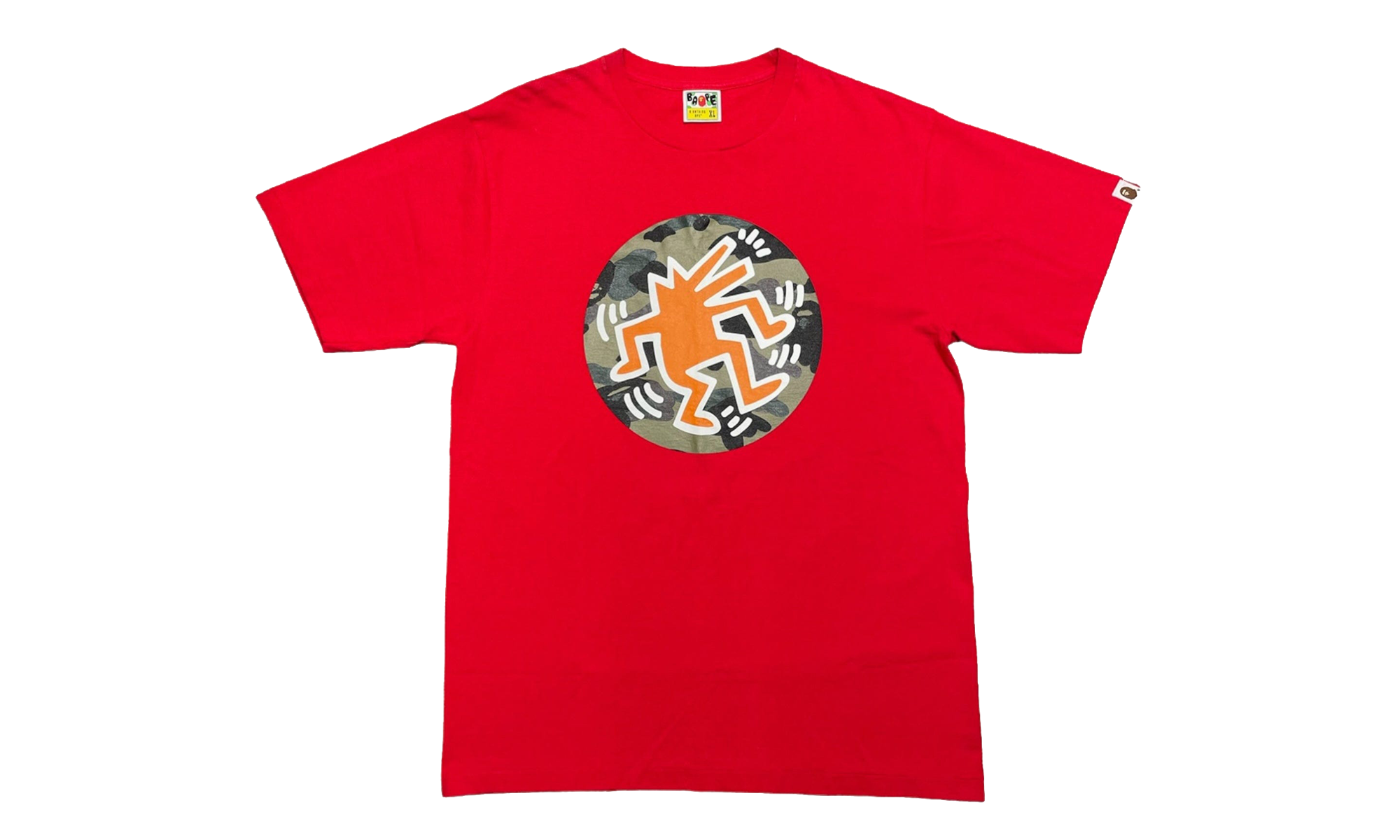 BAPE Keith Haring Short Sleeve T-Shirt Red BKHSSSTSR5