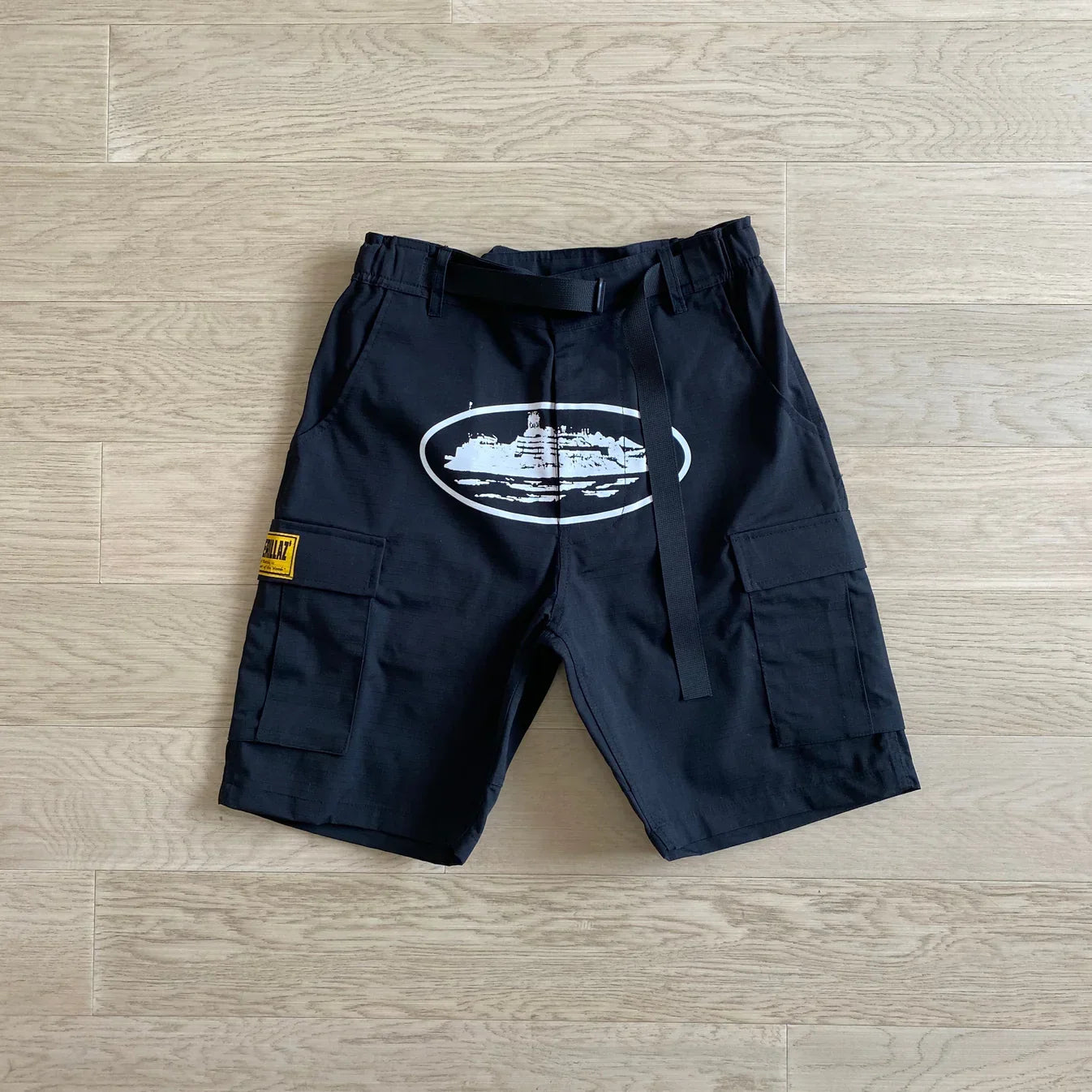 Corteiz New Cargo Shorts - Black Ironleague