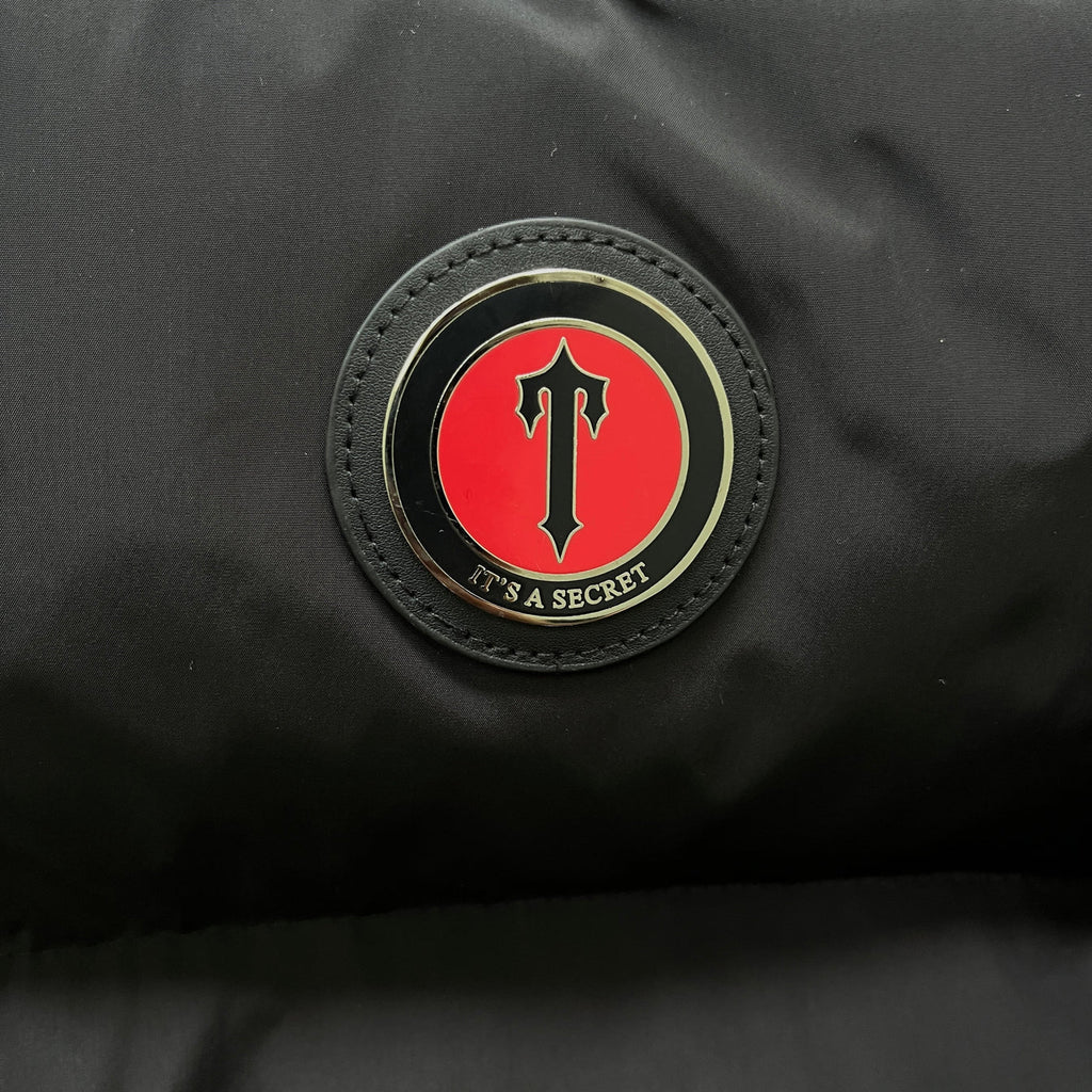Trapstar Detachable Hooded Puffer Jacket - Black/Red Ironleague
