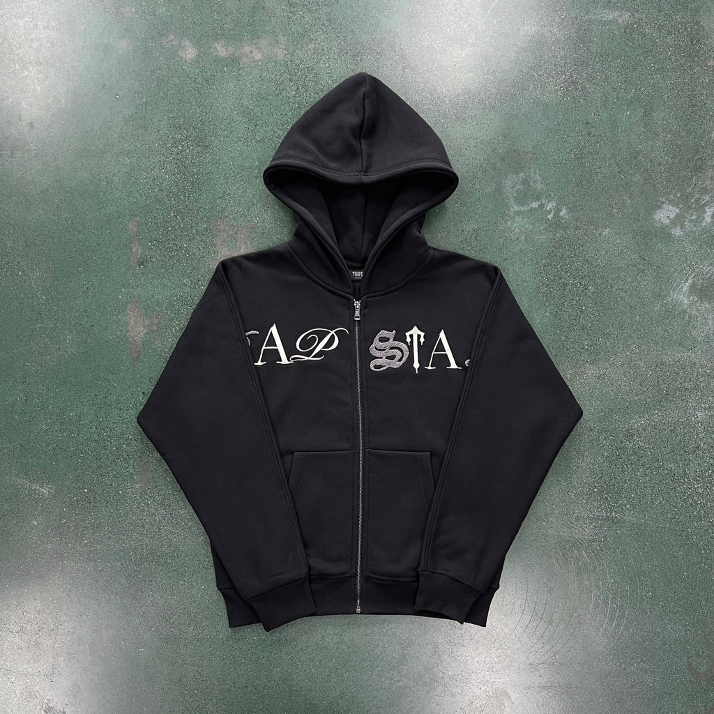 Trapstar Script Zip Through Tracksuit - Black Washed Ironleague