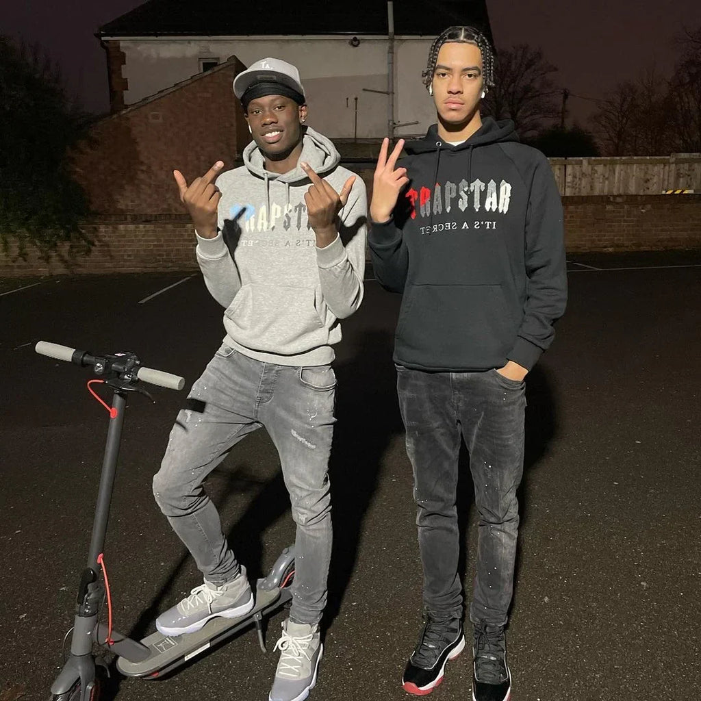 Trapstar Chenille Decoded Tracksuit - Grey/Black Ironleague