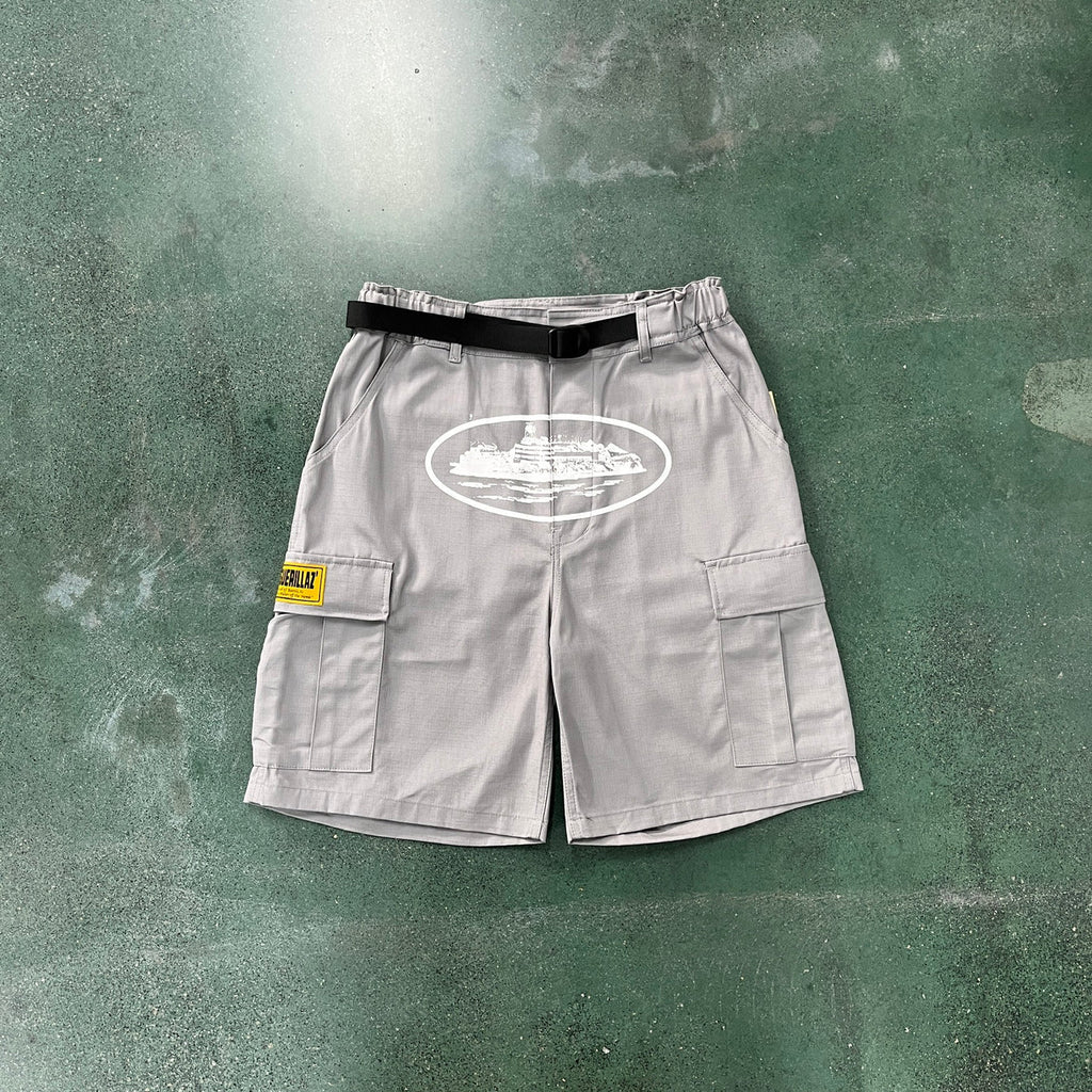 Corteiz Cargo Shorts - Grey Ironleague