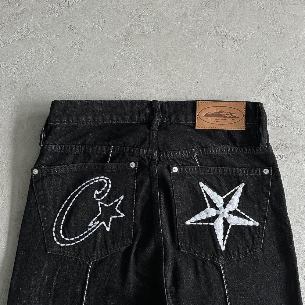 Corteiz Denim Jeans - Black Ironleague