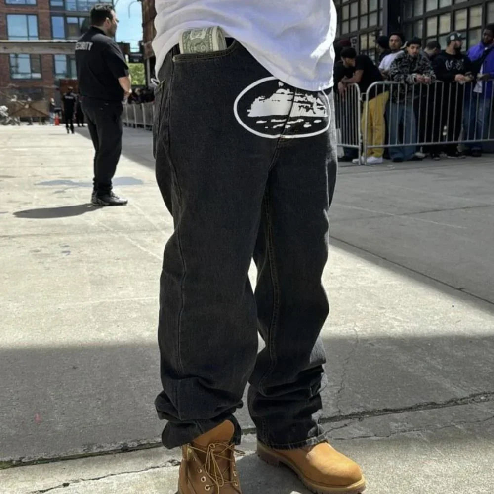 Corteiz Island Baggy Jeans - Black Ironleague