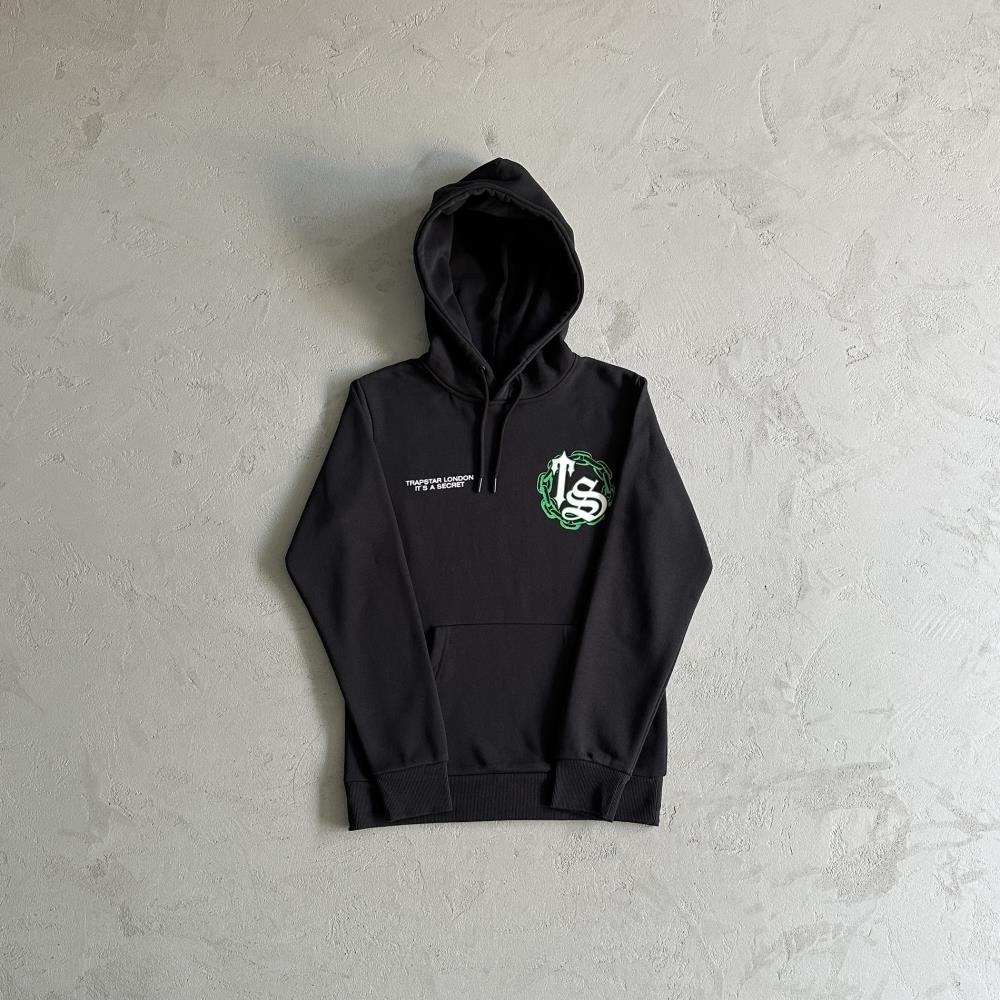 Trapstar Irongate Arch Chenille Hoodie - Black Ironleague