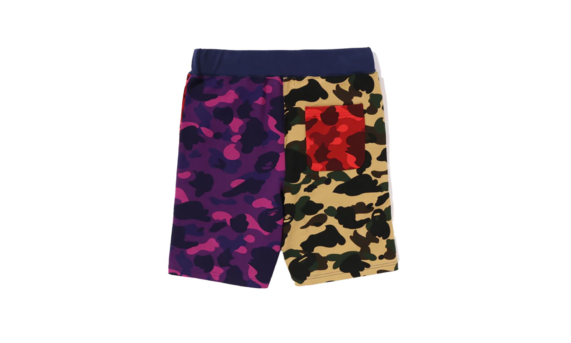 BAPE Mix Camo Crazy Sweat Shorts Multi-Color MULTI 001SPJ301015MMUL