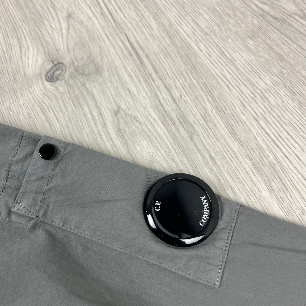 CP Company Button Overshirt - Smoked Pearl Ironleague