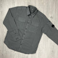 CP Company Button Overshirt - Smoked Pearl Ironleague