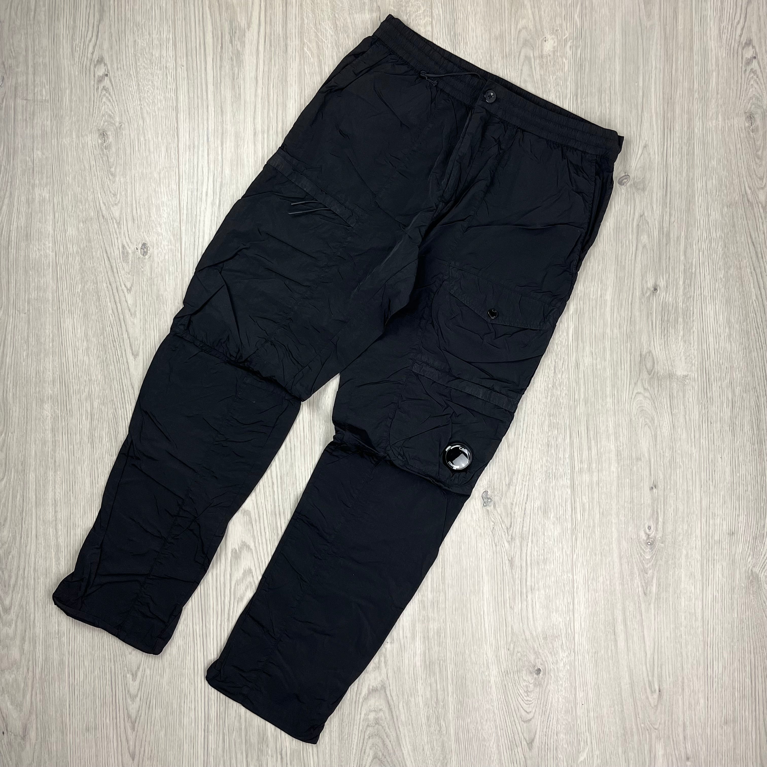 CP Company Chrome Cargo Trousers - Black Ironleague