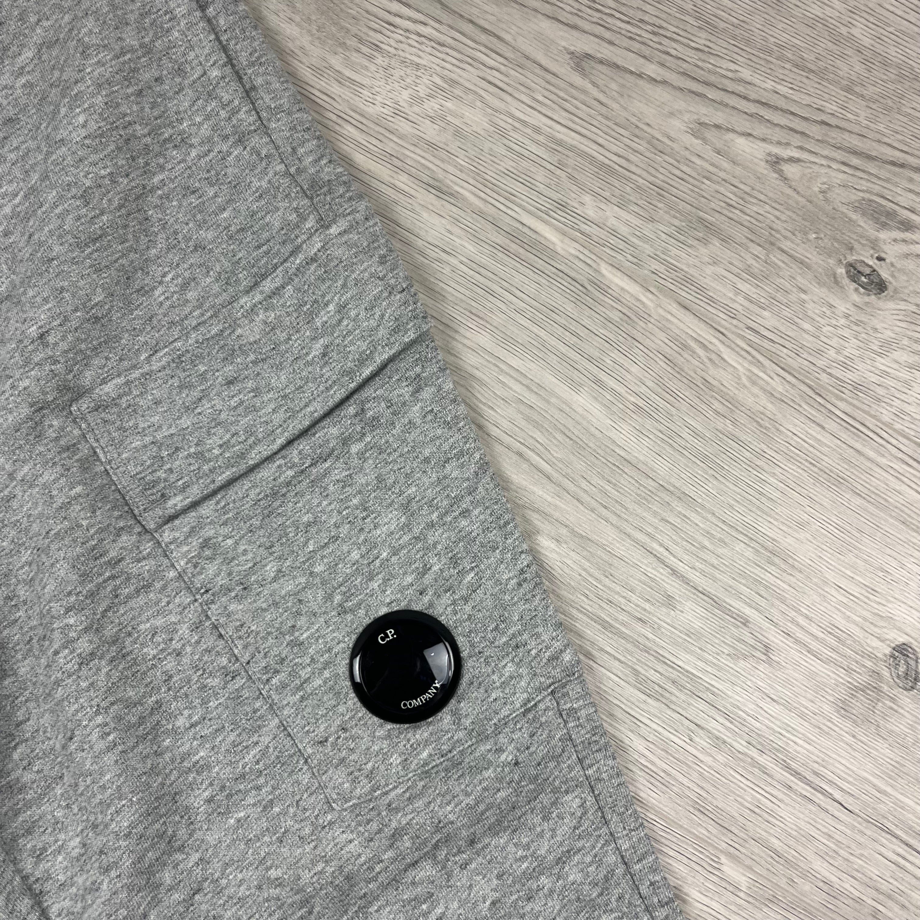 CP Company Raised Fleece Sweatpants - Grey Ironleague