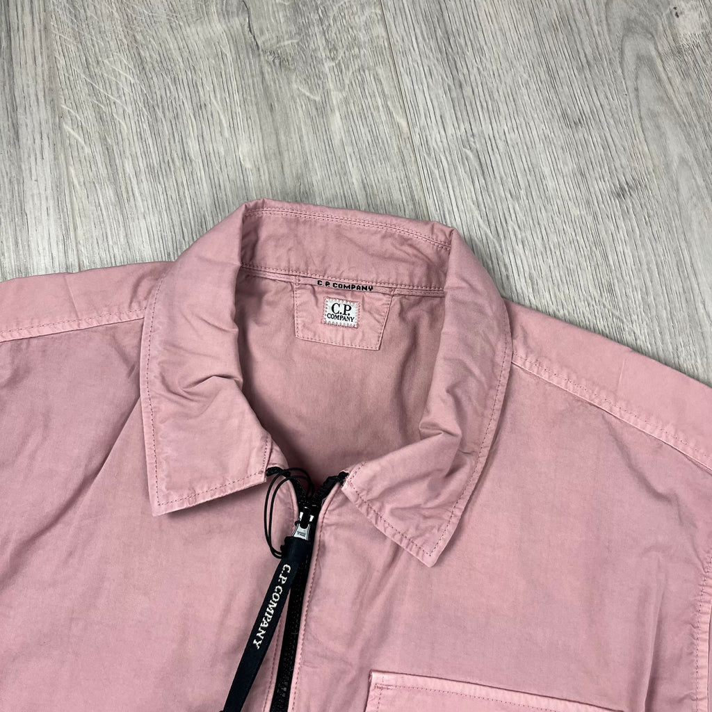 CP Company Zip Overshirt - Misty Rose Ironleague