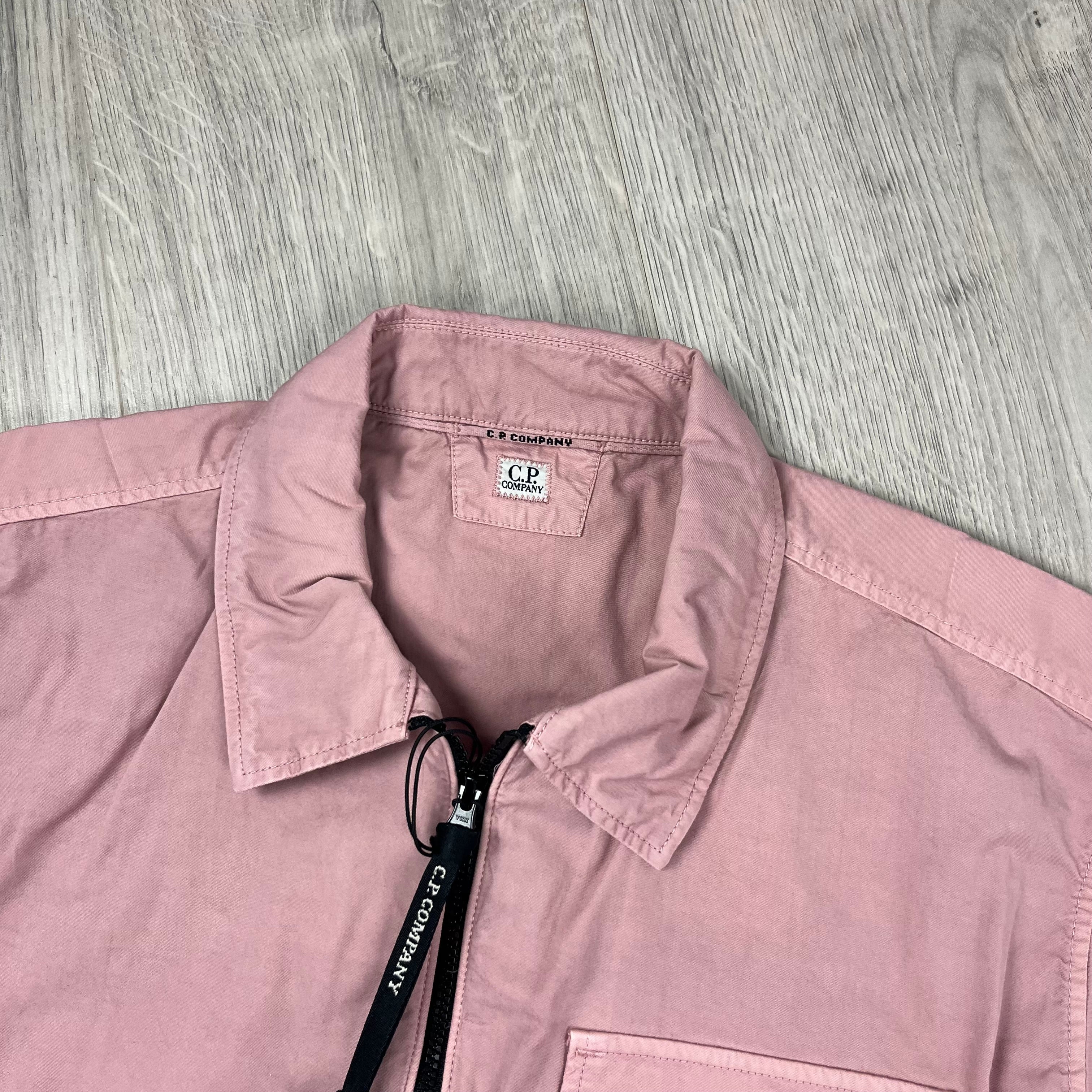 CP Company Zip Overshirt - Misty Rose Ironleague