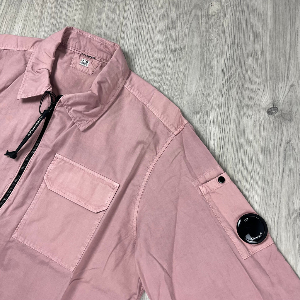 CP Company Zip Overshirt - Misty Rose Ironleague